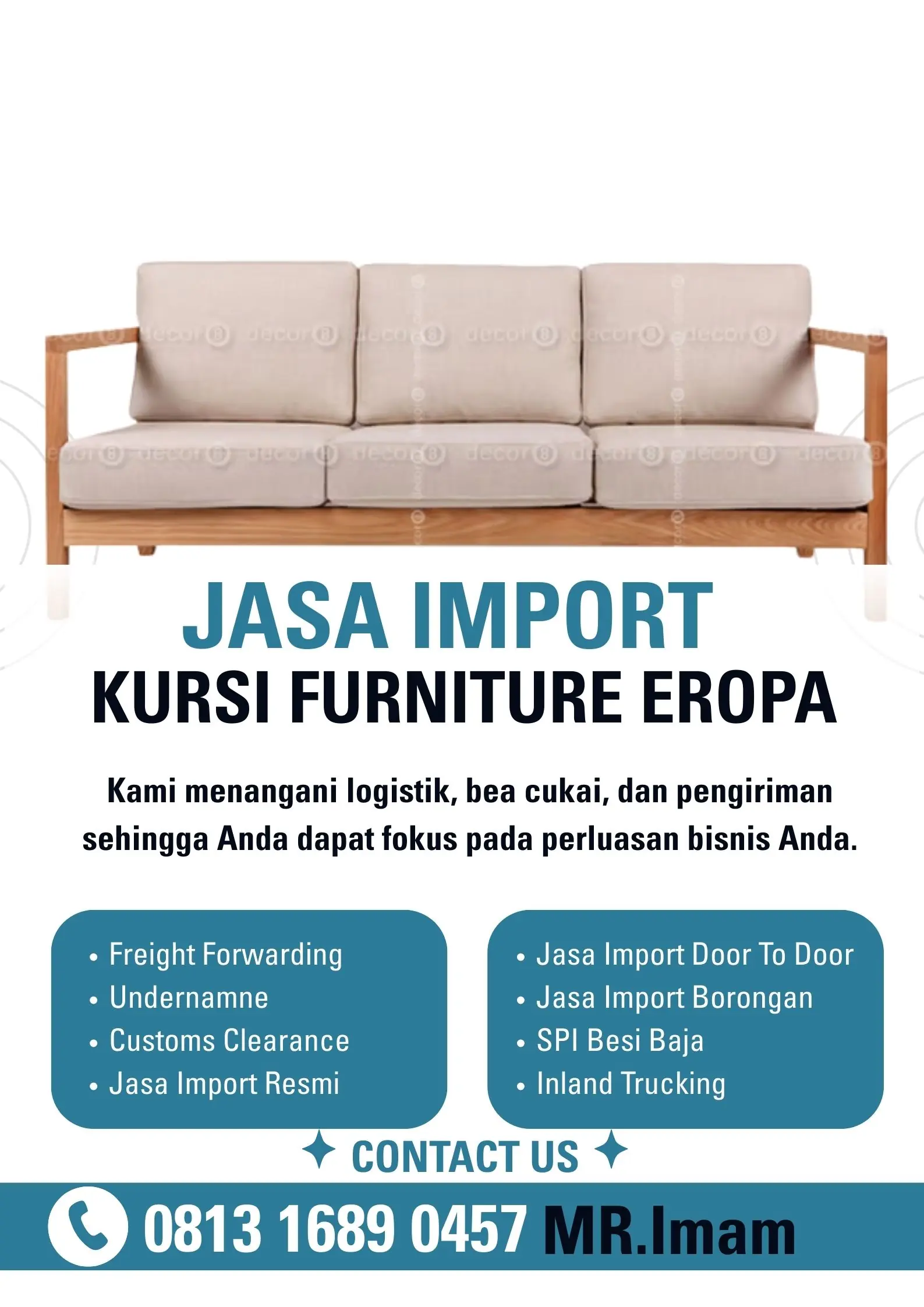 Jasa Import Kursi Furniture From Eropa To Indonesia