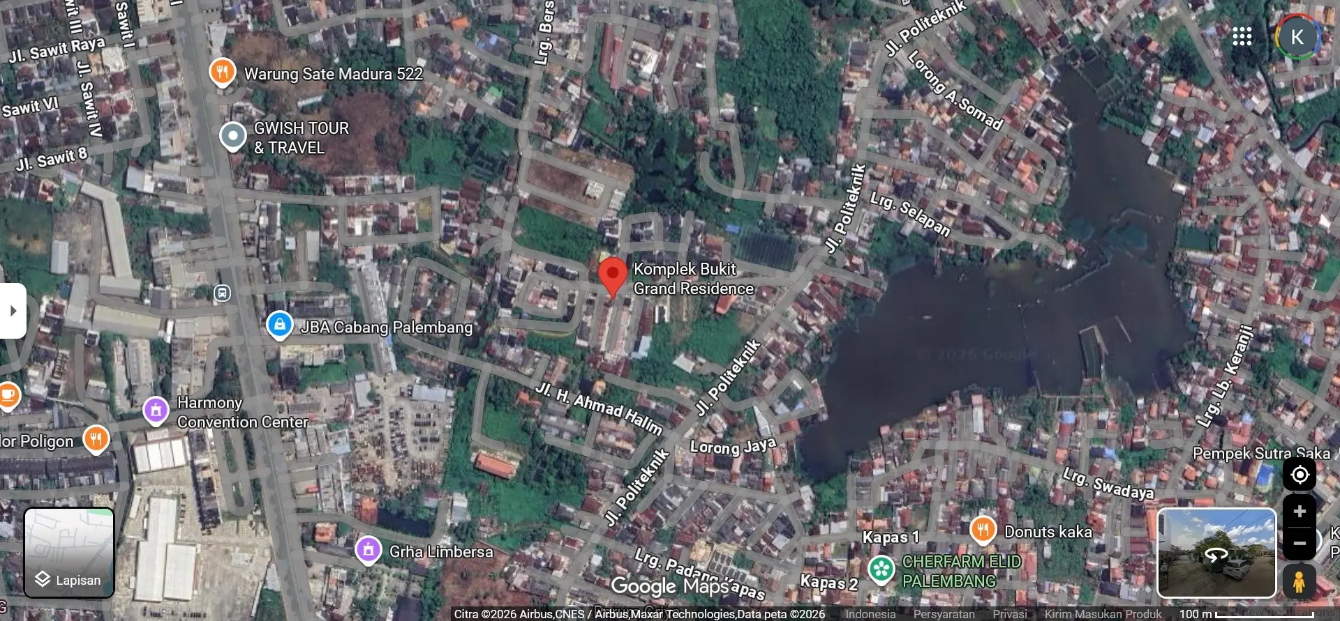 Dijual cepat rumah di Jalan Politeknik, Bukit Lama Kota Palembang