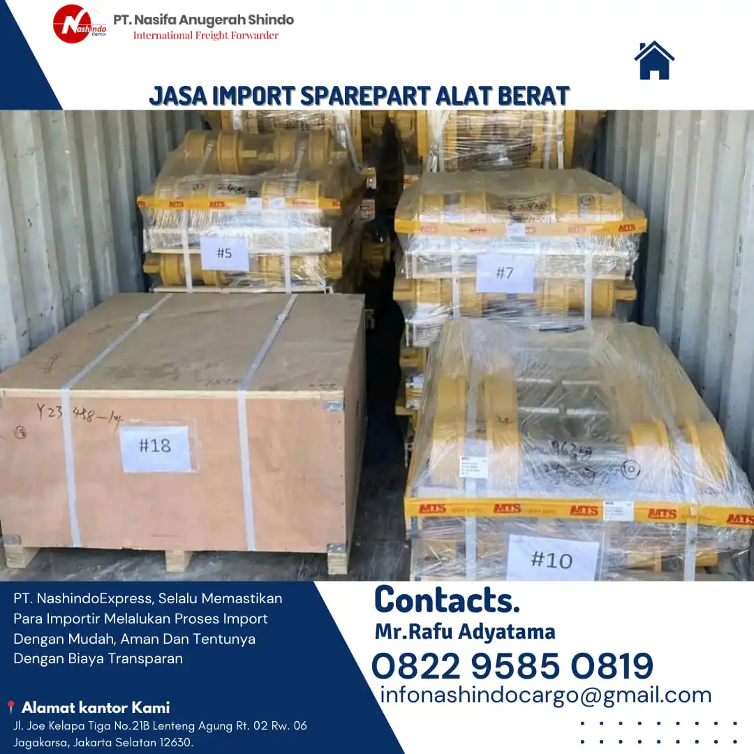 Jasa Import Aksesoris Alat Berat Dan Sparepart Alat Berat