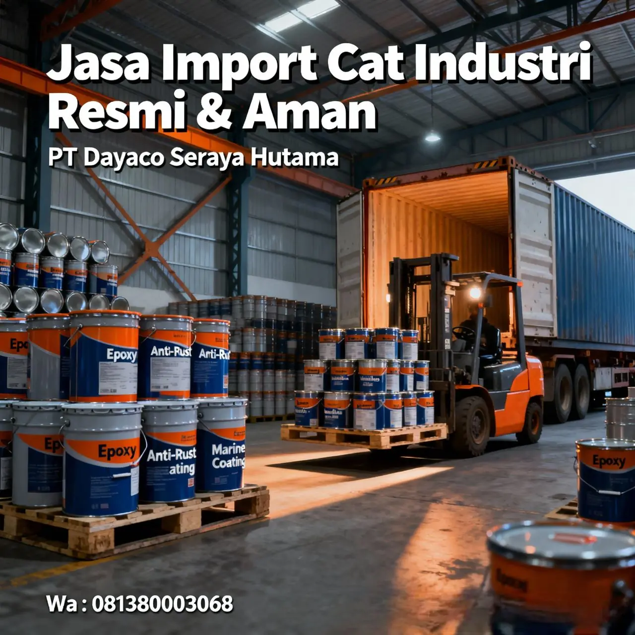Jasa Import Cat Industri & Bangunan ke Indonesia