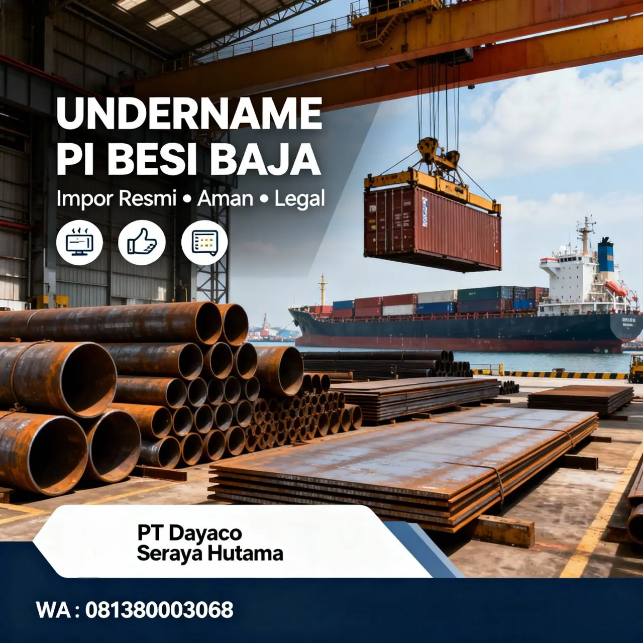 Undername Besi Baja Terpercaya PT Dayaco Seraya Hutama