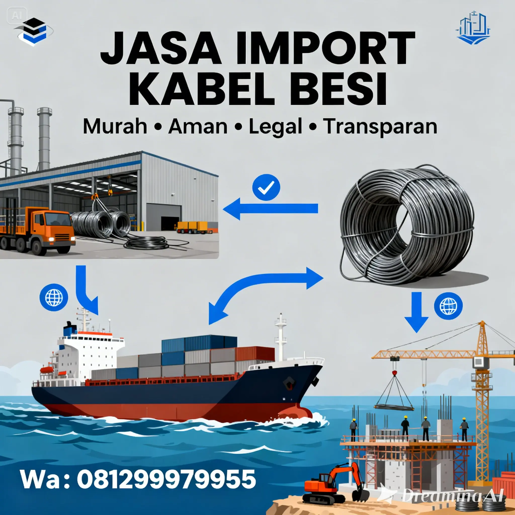 JASA IMPORT KABEL BESI
