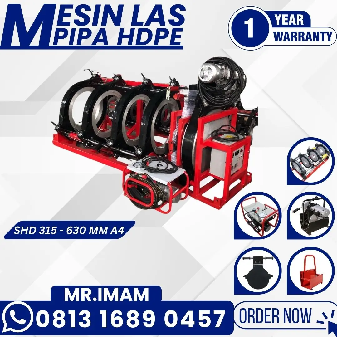 Mesin Las Pipa Hdpe UK 630 MM Type Hydraulic