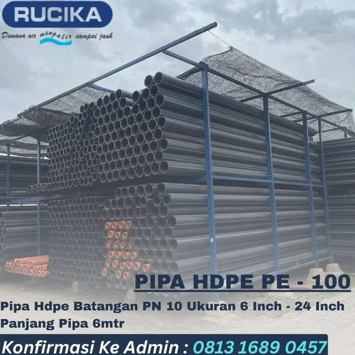 Pipa HDPE Batangan SNI – 8 Inch PN 10 Tahan Tekanan Tinggi