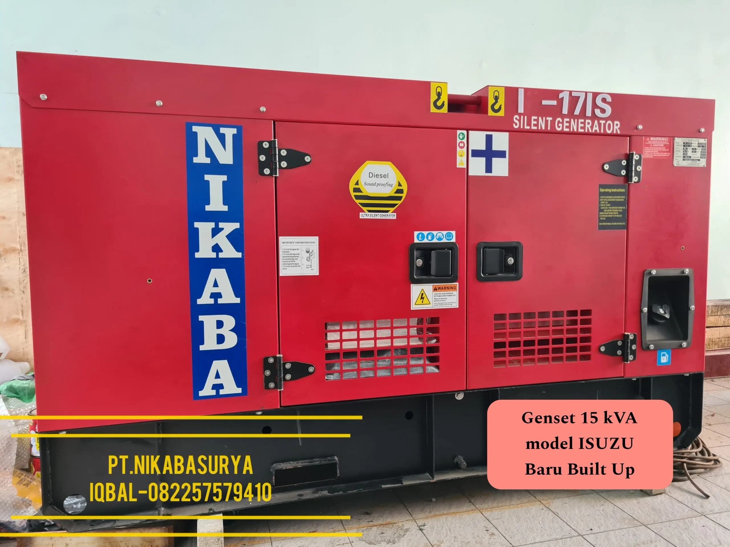 Genset 15 kVA model Isuzu Silent Baru Garansi