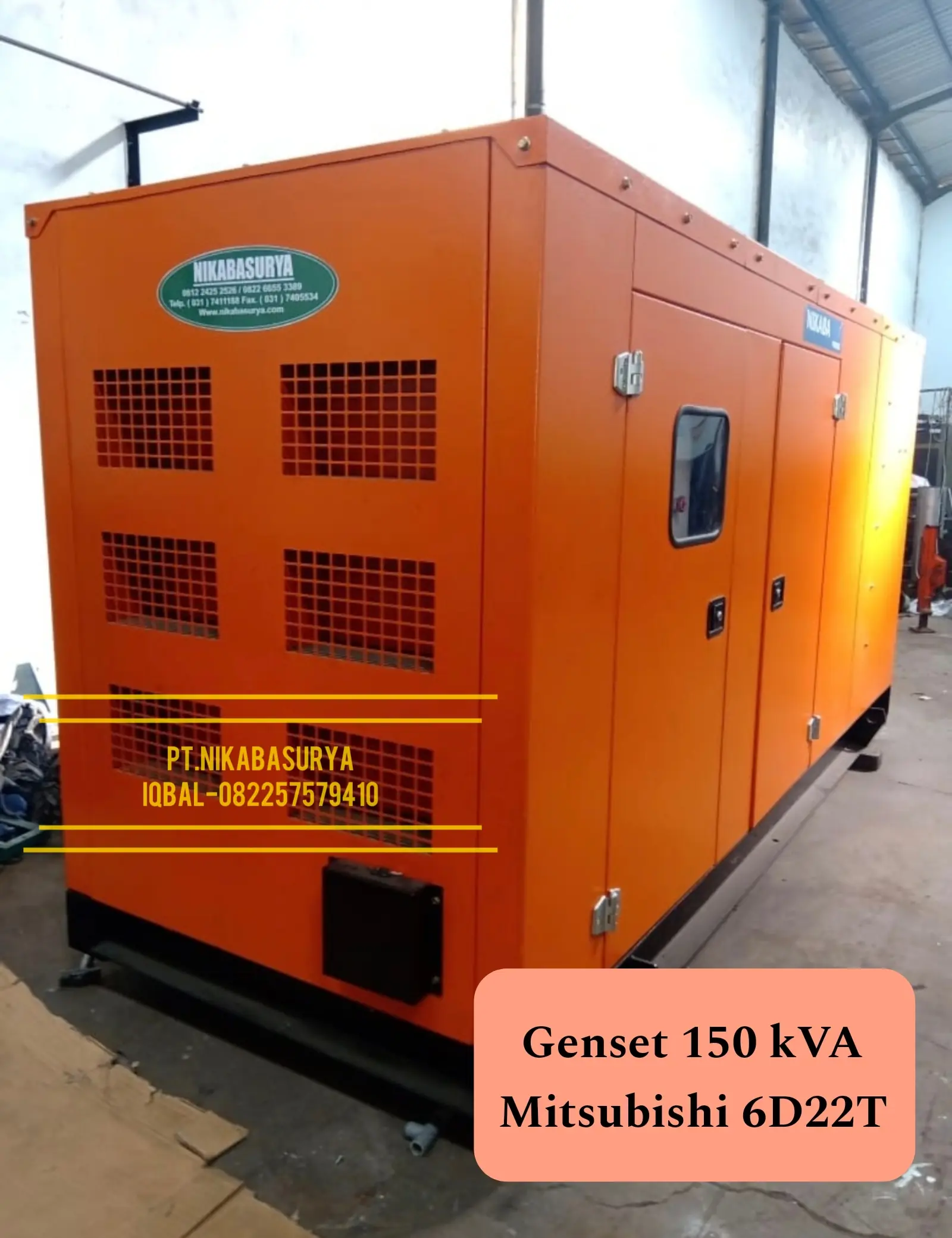 Genset 150 kVA Mitsubishi Silent Rekondisi