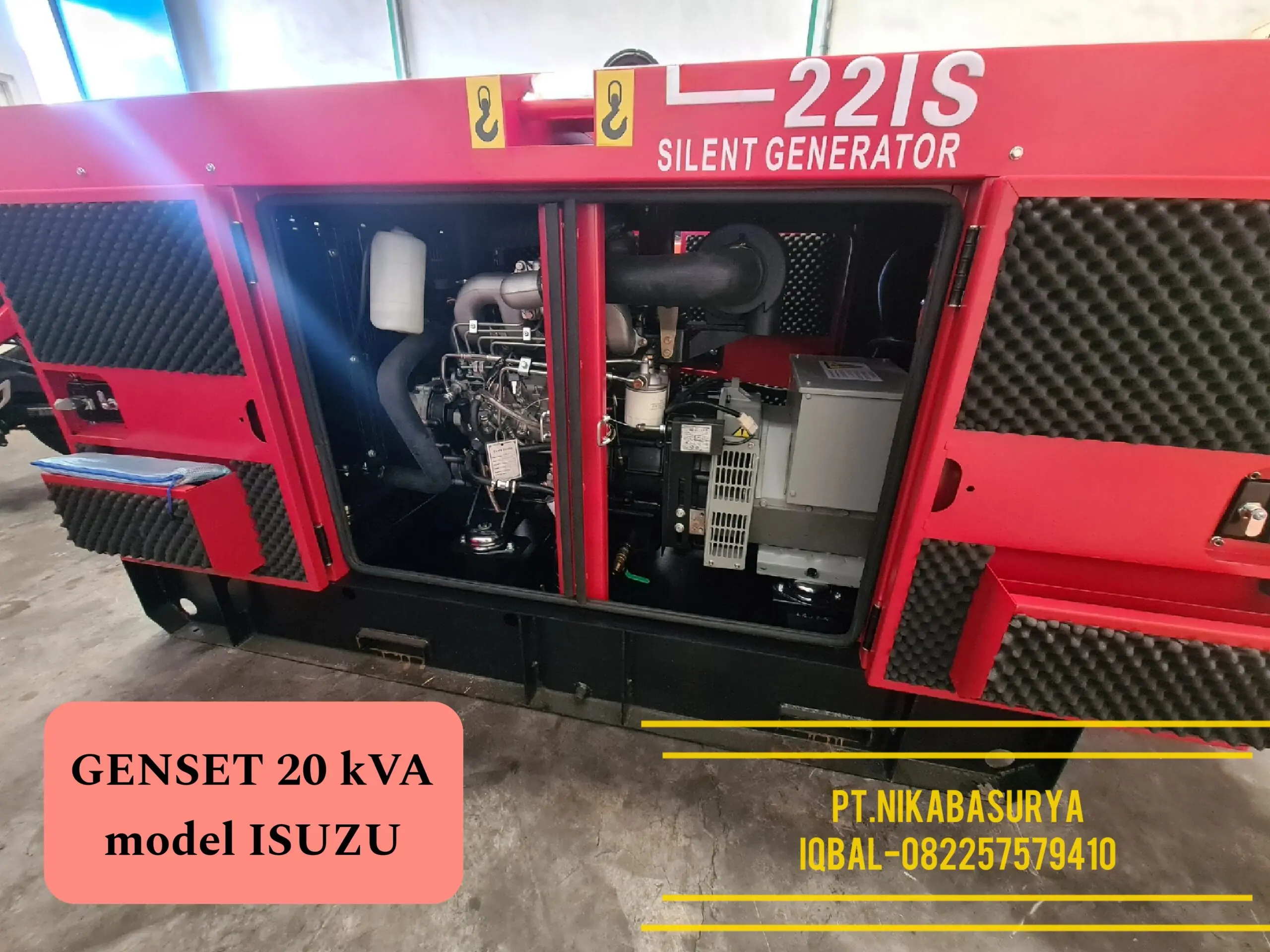 Genset 20 kVA model Isuzu Silent Baru