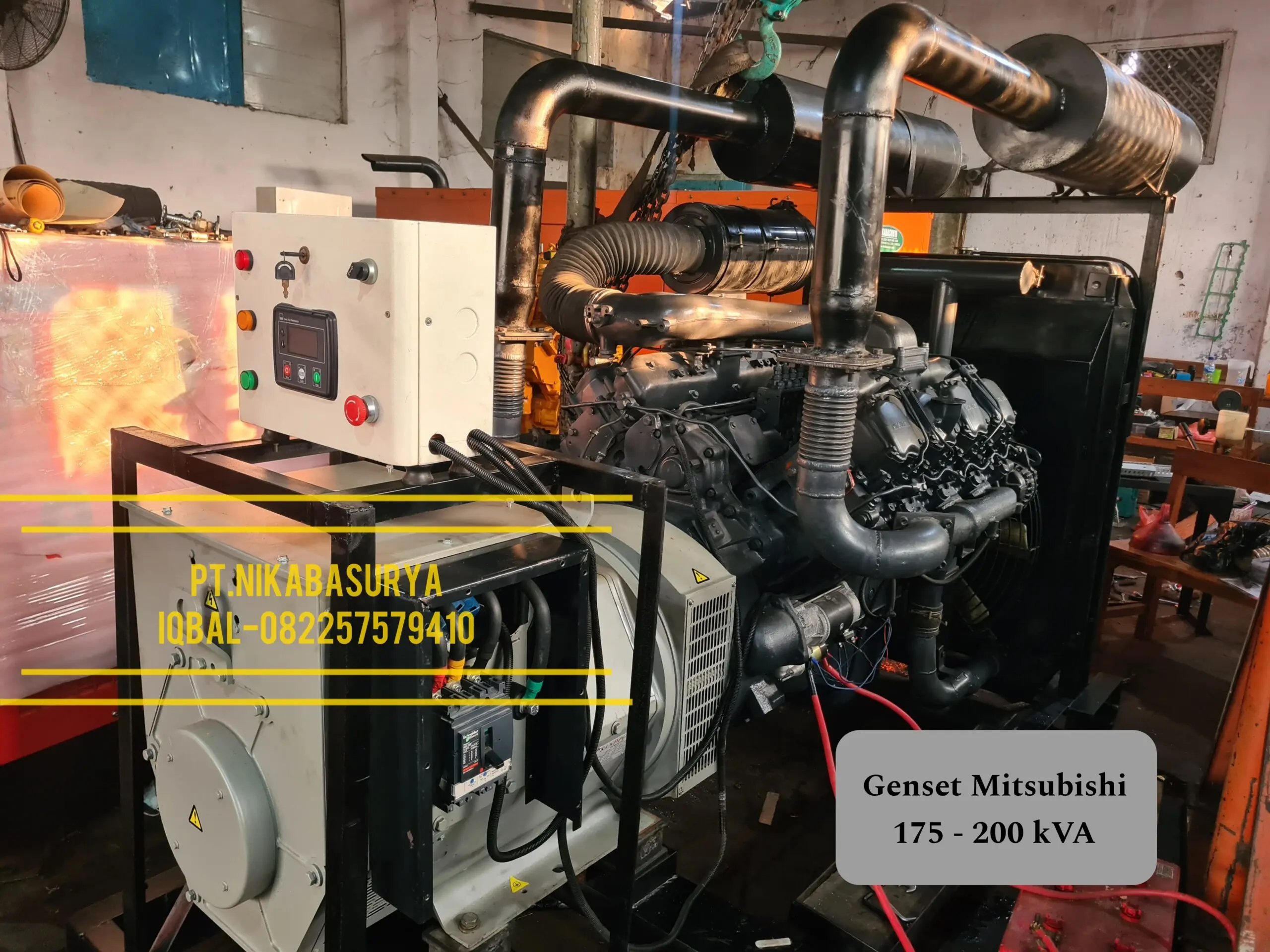 Genset 200 kVA Mitsubishi Rekondisi Open Bergaransi