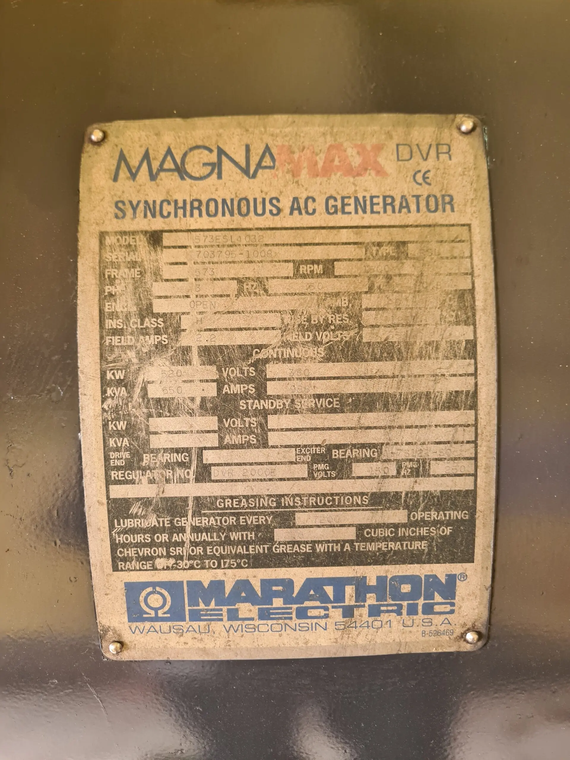 Genset 650 kVA MTU Original Bahan Second