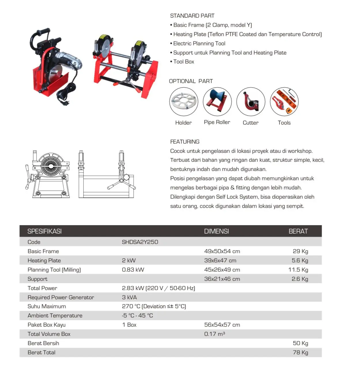 Jual Mesin Hdpe Manual / Mesin Las Pipa Hdpe