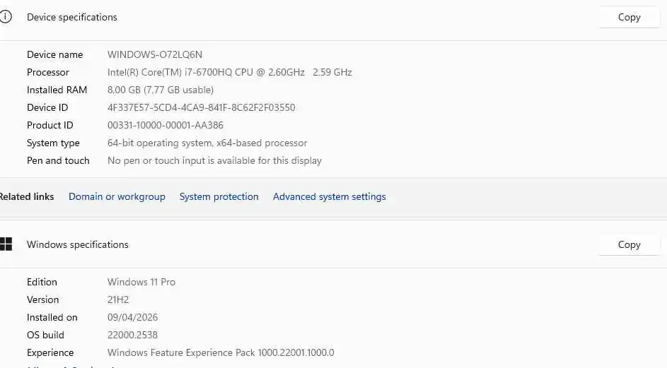 Laptop Lenovo core i7 dual Vga