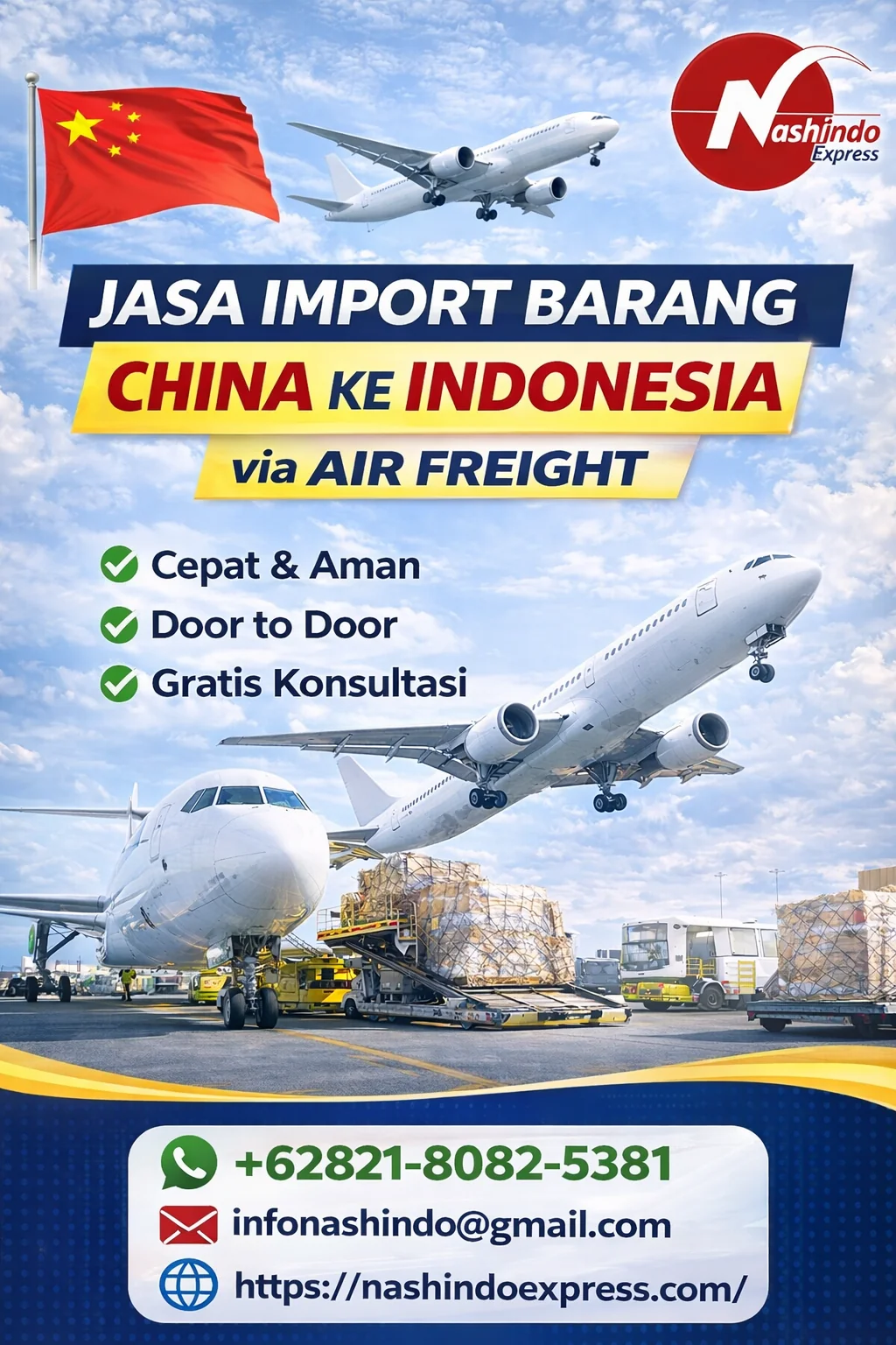 Jasa Import Barang China ke Indonesia By Air Freight