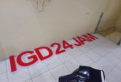 Huruf timbul akrilik non lampu ( Tinggi 30 cm )