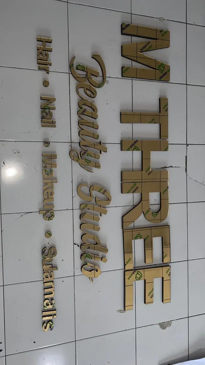 Cutting akrilik GOLD + Spons