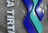 Huruf timbul akrilik non lampu